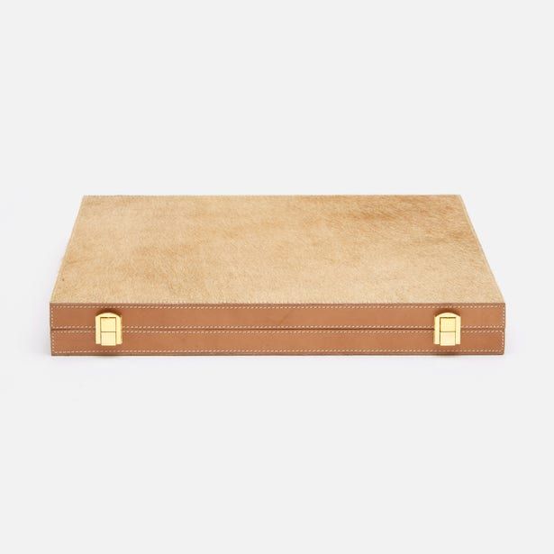 Grantham Backgammon Set, Beige/Camel