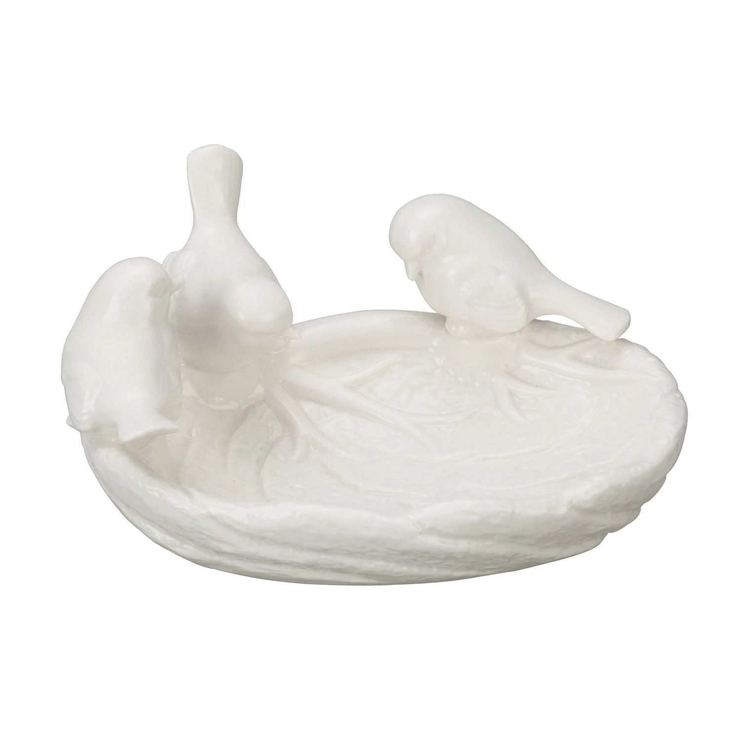 Ceramic Leaf Dish w. Birds