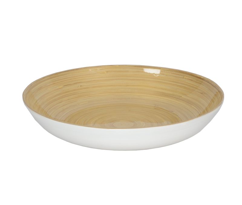 Fruit Bowl- Bamboo- 11.7 x 2, Color: White