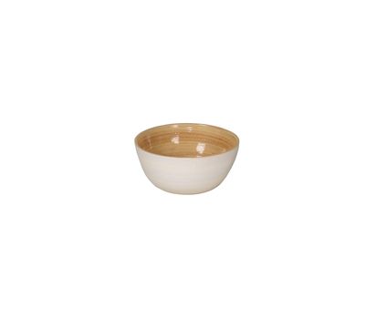 Mini Shallow Bamboo Bowl- 3.9x2&quot;, Color: White