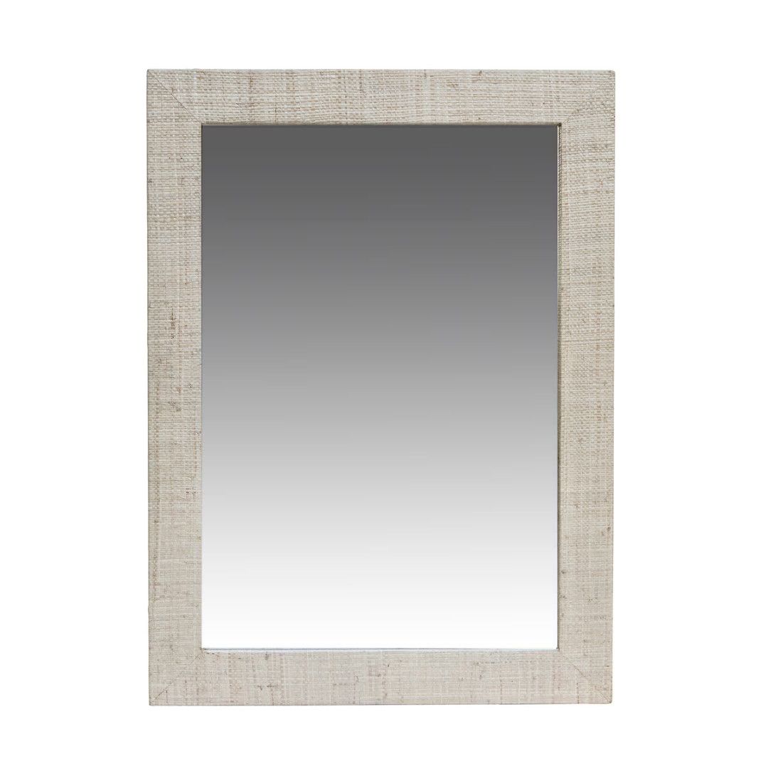 Gia Rect Raffia Mirror, Natural