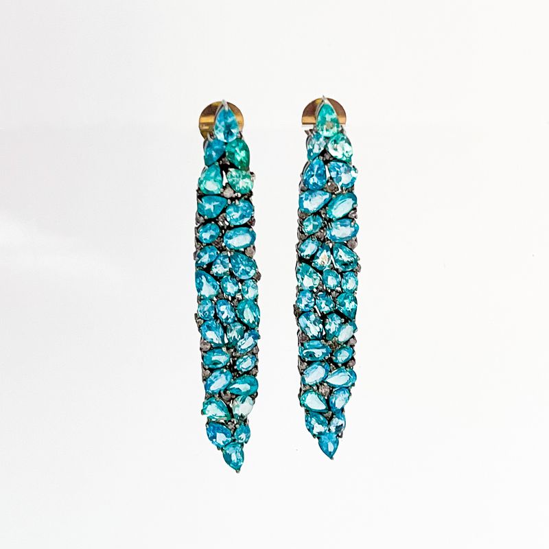 Long Pave Topaz Marquis