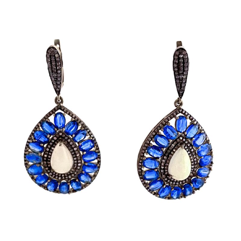 Opal and Kyanite Teardrops