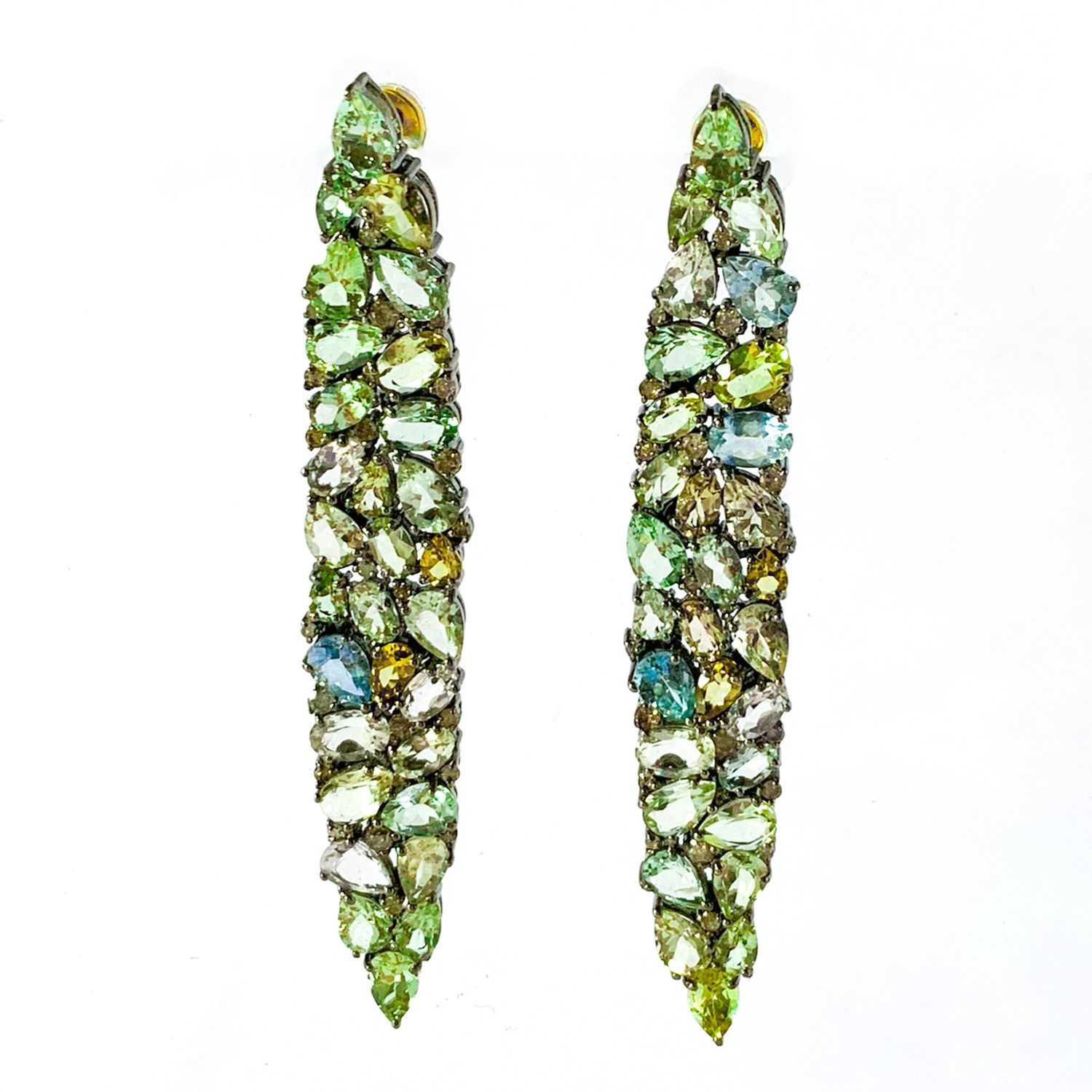 Aquamarine Pave Long Marquis