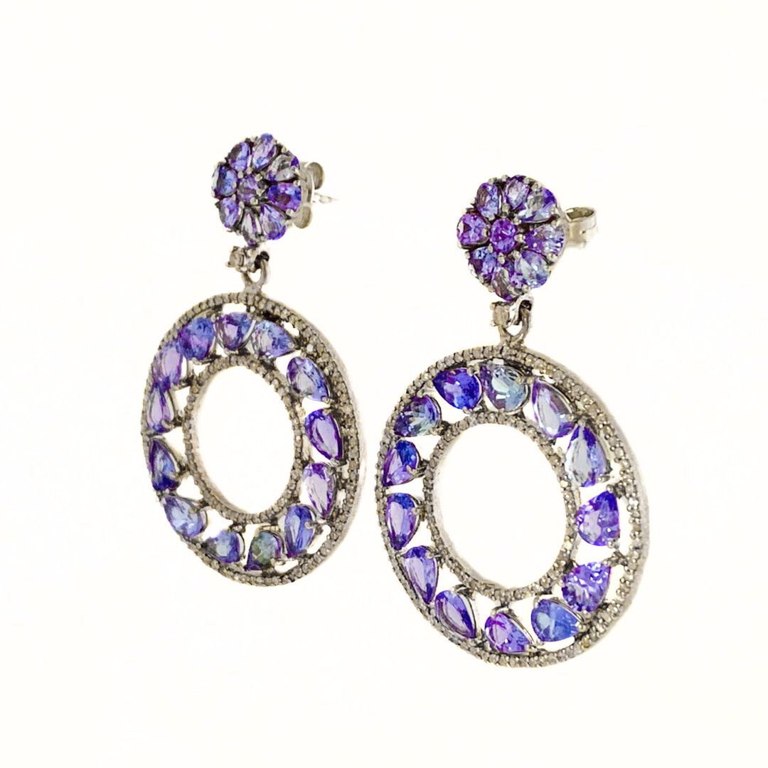 Open Circle Tanzanite Drops