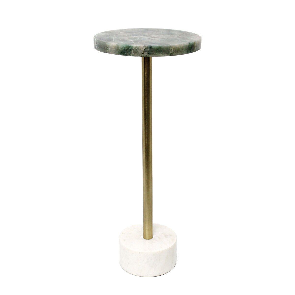 Round Green Agate Martini Table
