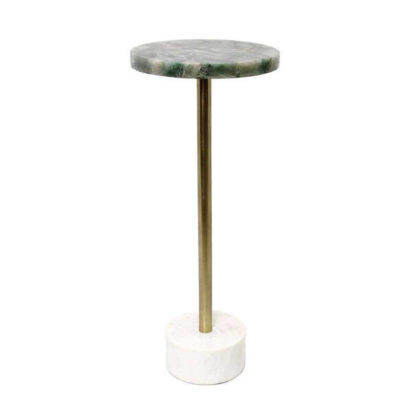 Round Green Agate Martini Table