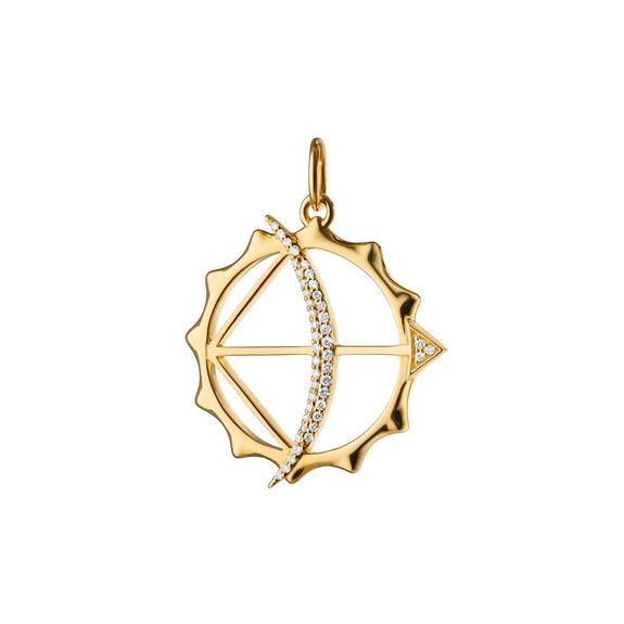 Charm- 18k YG 1 1/8&quot; &quot;Apollo&quot; Bow and Arrow