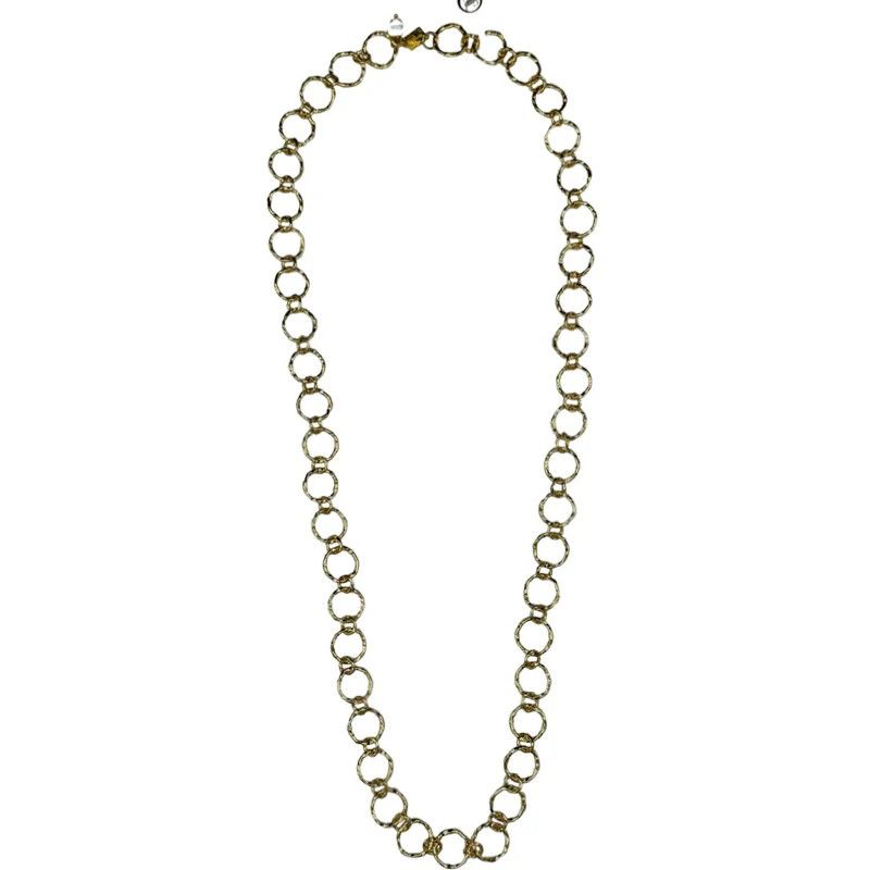 Hammered Gold Round Chain