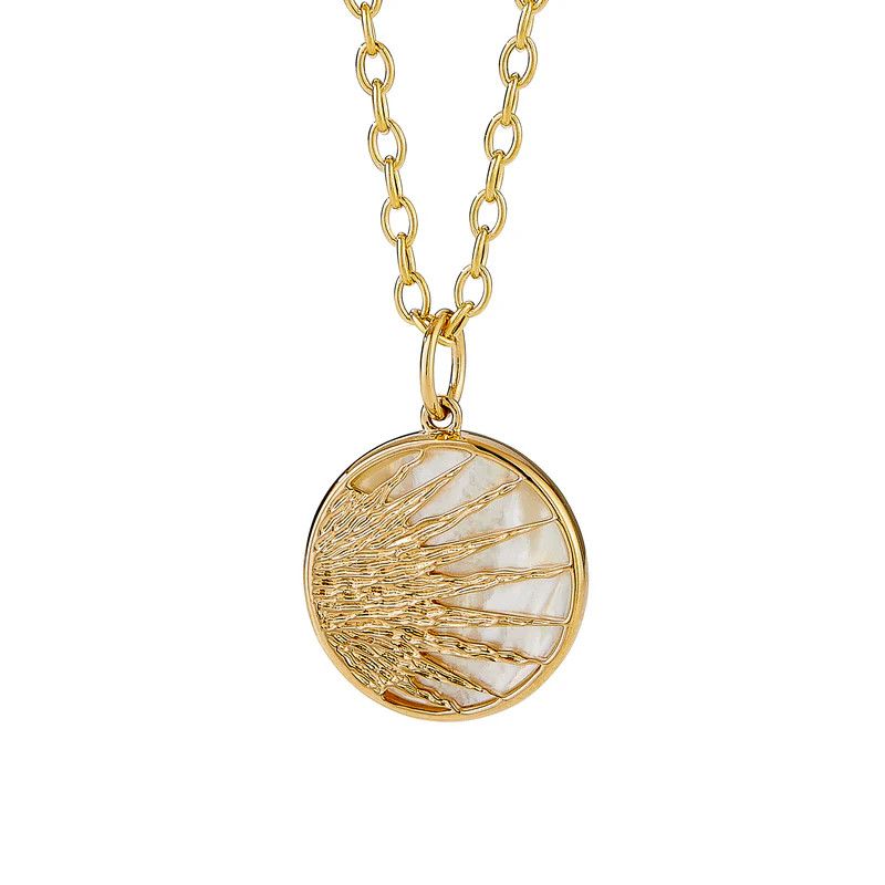 18k Cosmic Sun Pendant MOP