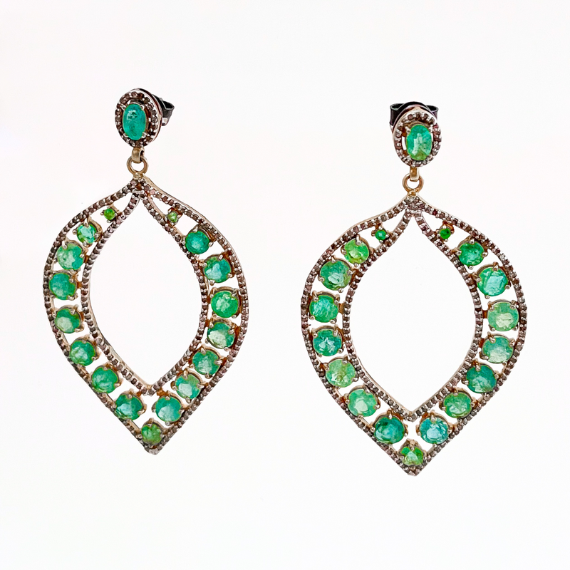 Open Emerald Teardrops