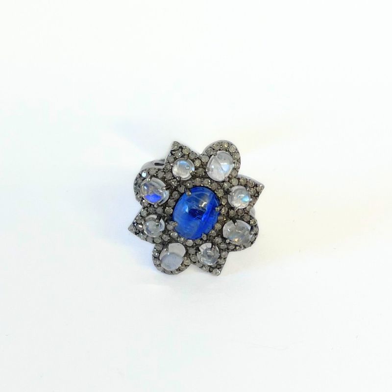 Ring- Moonstone &amp; Kyanite