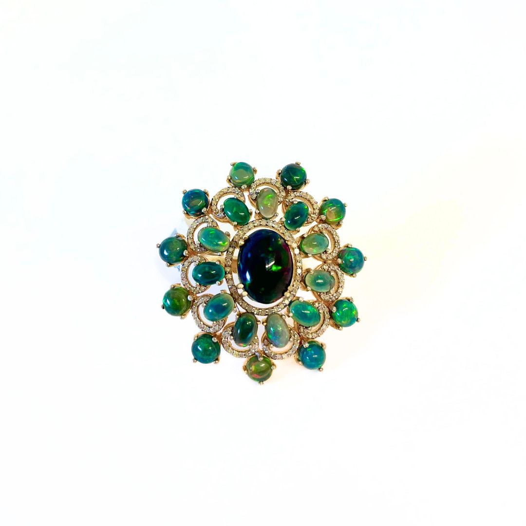 Ring- Black Opal Lg Flr