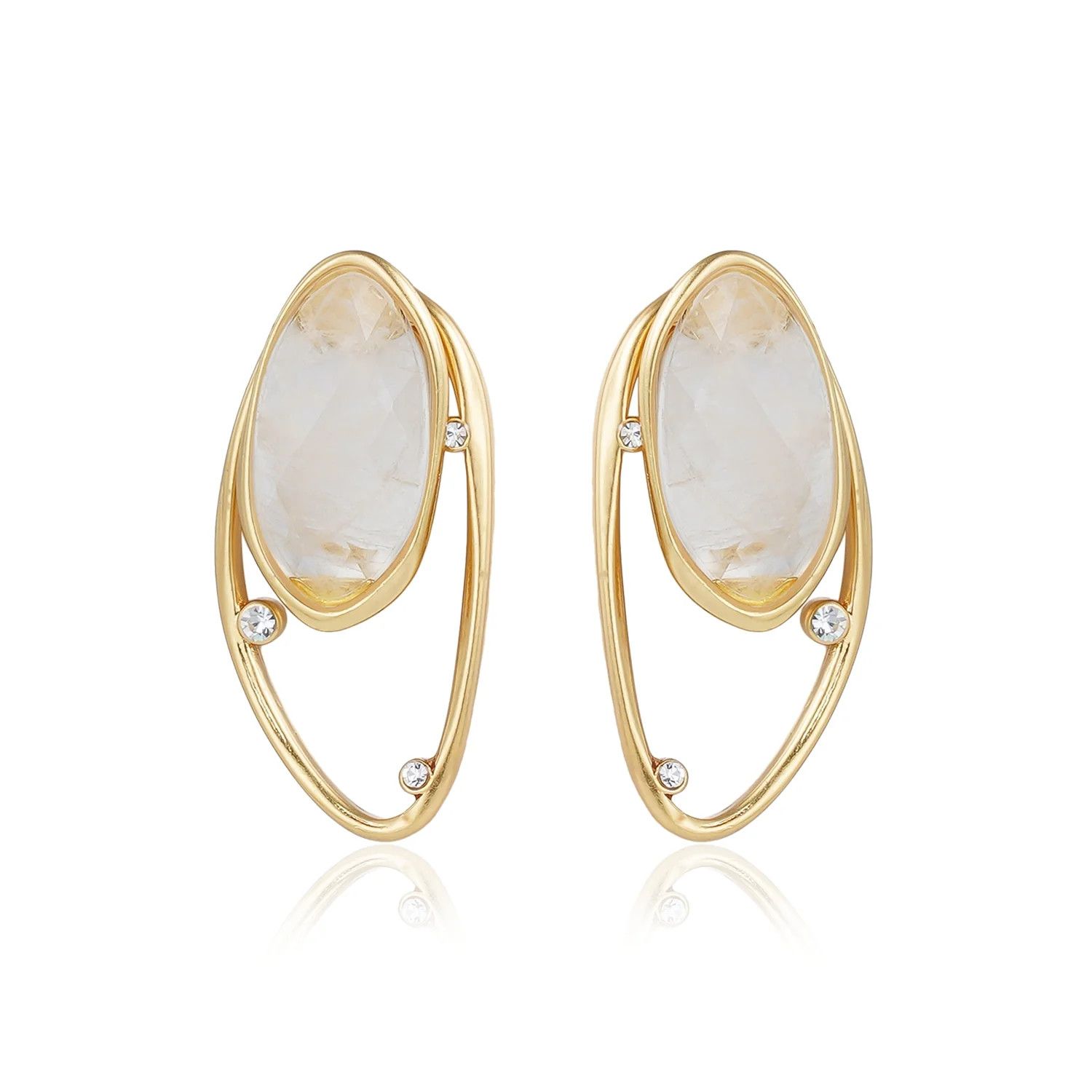 2-pc Earrings- Clear