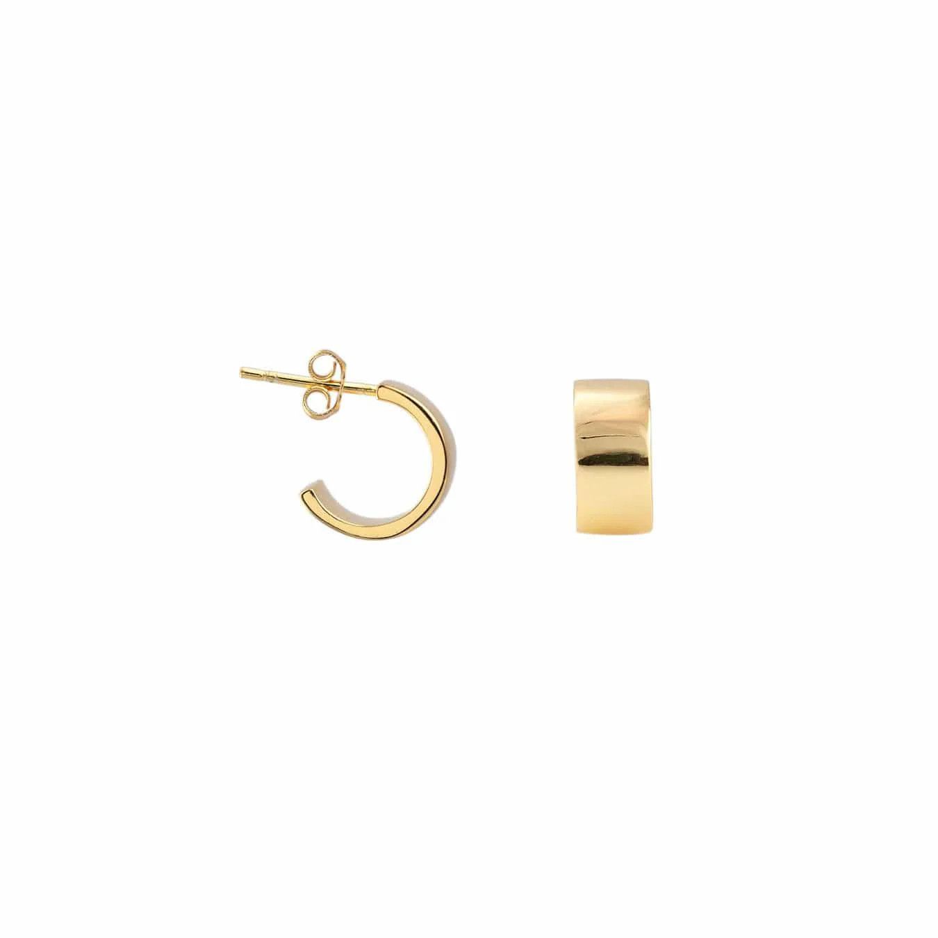 Earrings- Wide Huggie Hoop
