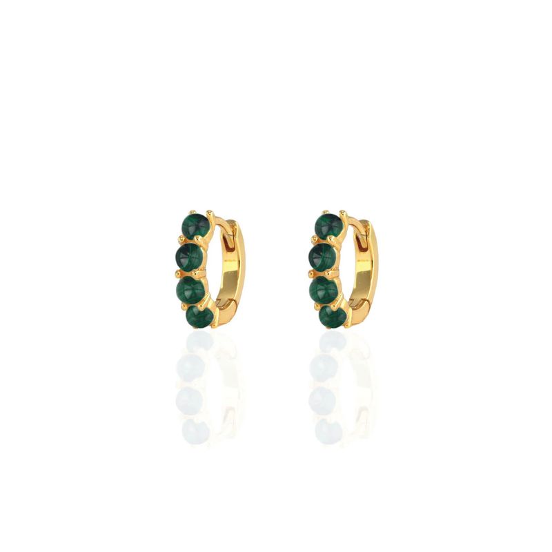 Earrings- Malachite Huggie
