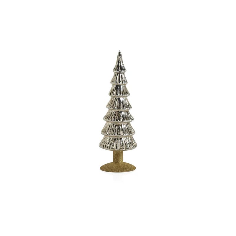 Glass Tree, Gld Glitter Base 10.75&quot;