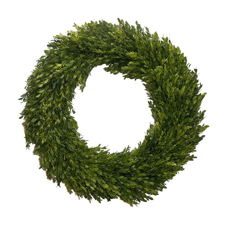 Round Faux Boxwood Wreath 24&quot;