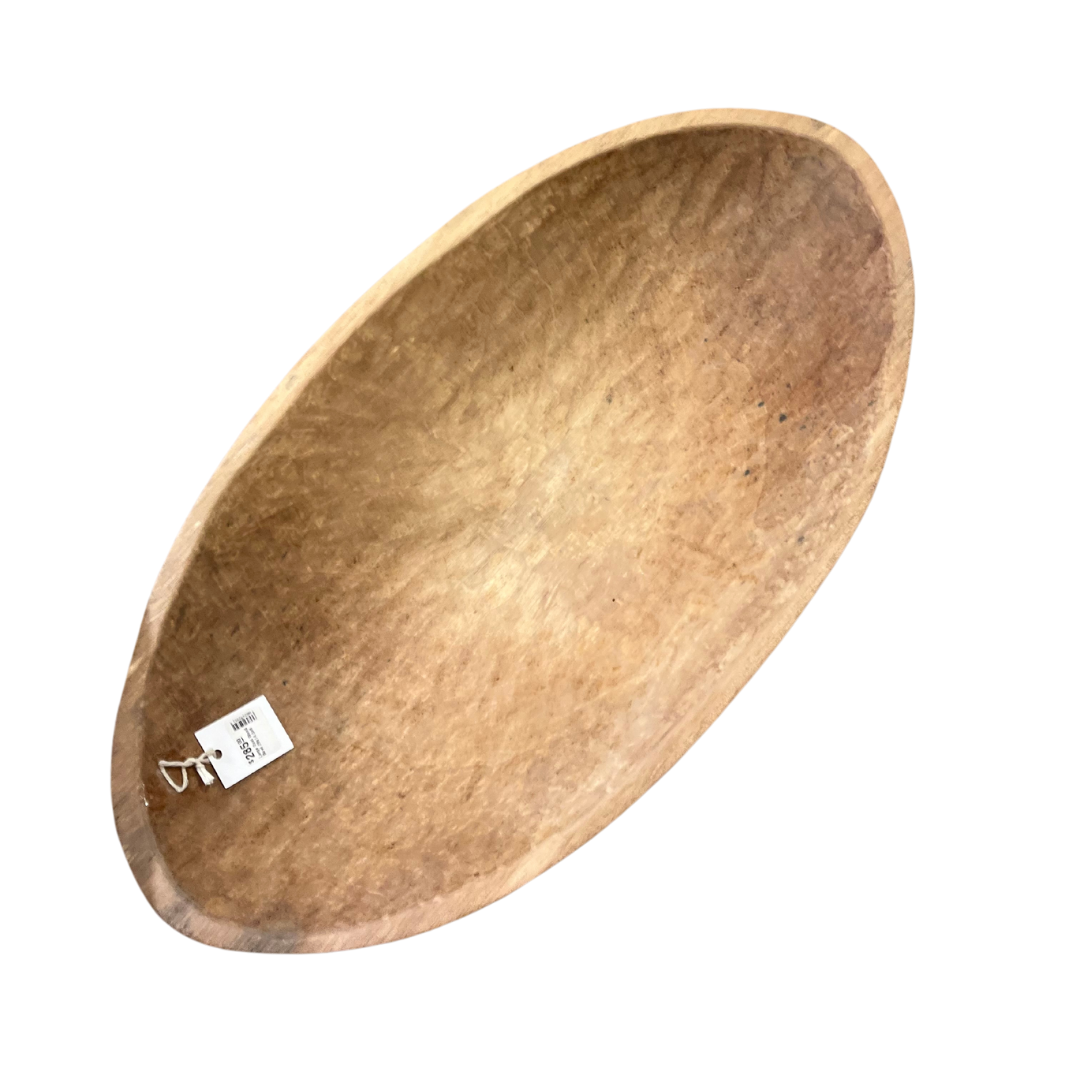 Large Oval Wood Bowl 28x14.5x6