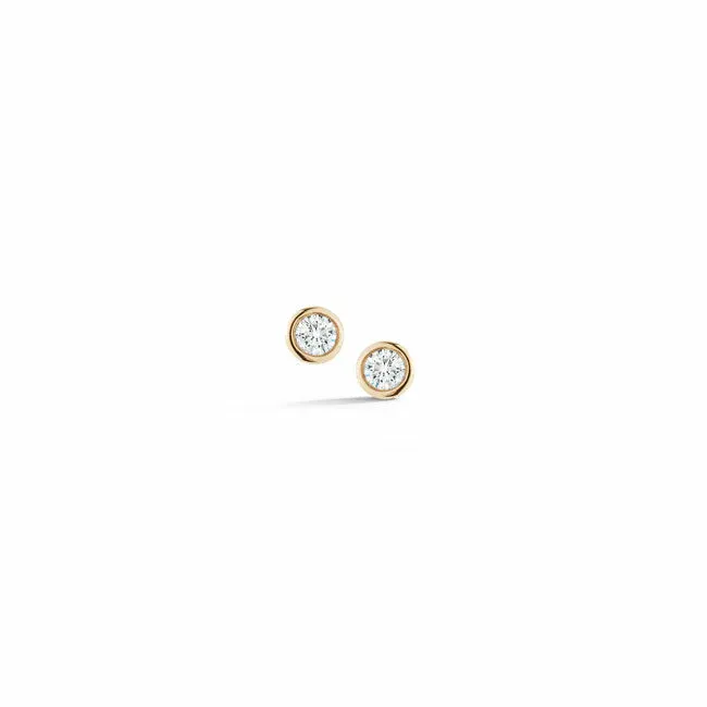 Earrings- Lulu Jack Large Bezel Stud YG