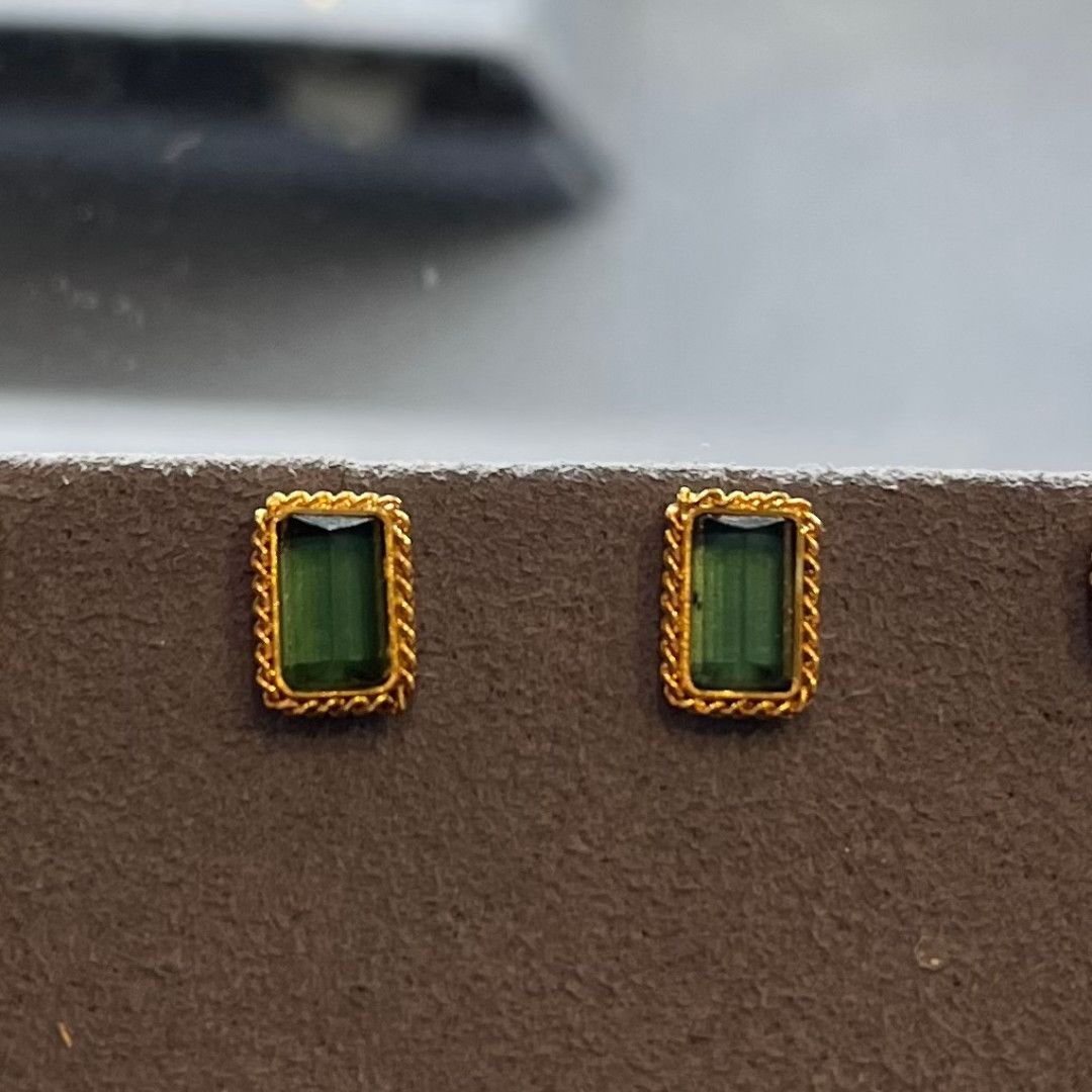 Earrings- OAK 1.62cts Tourmaline, 18k