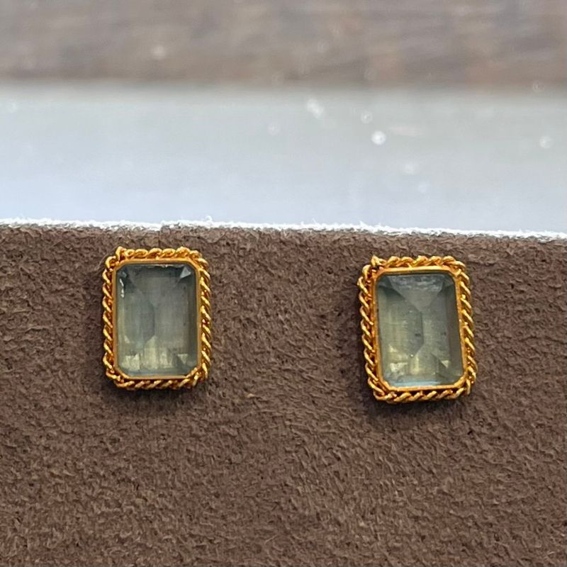 Earrings- OAK 2.41cts Blue Topaz, 18k