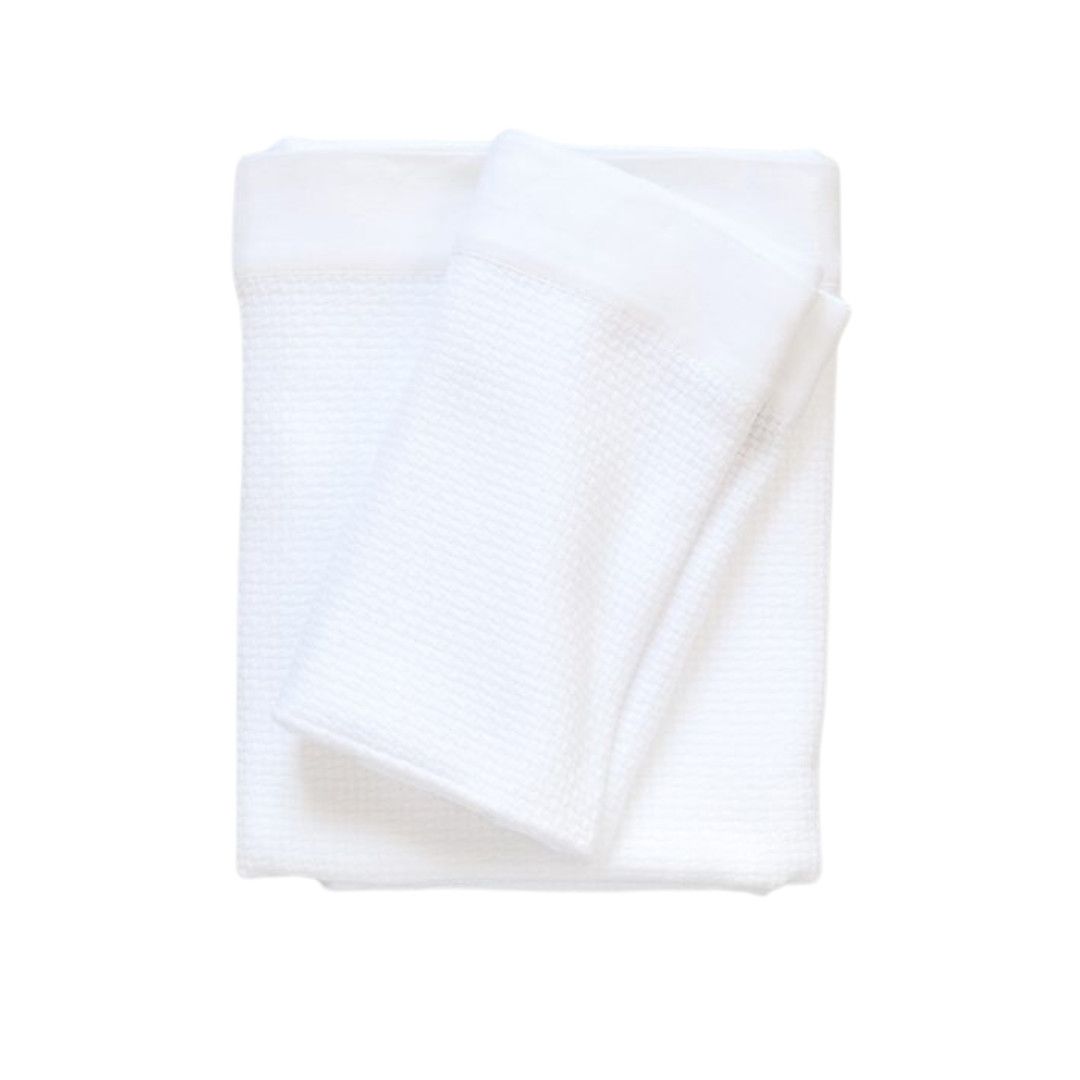 Interlace Bath Towel- White
