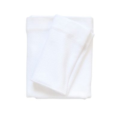 Interlace Bath Towel- White
