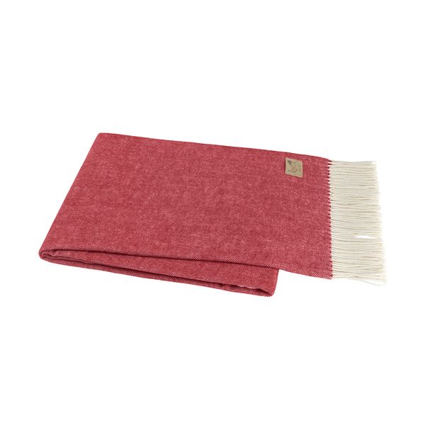 Herringbone Throw- Red Poppy