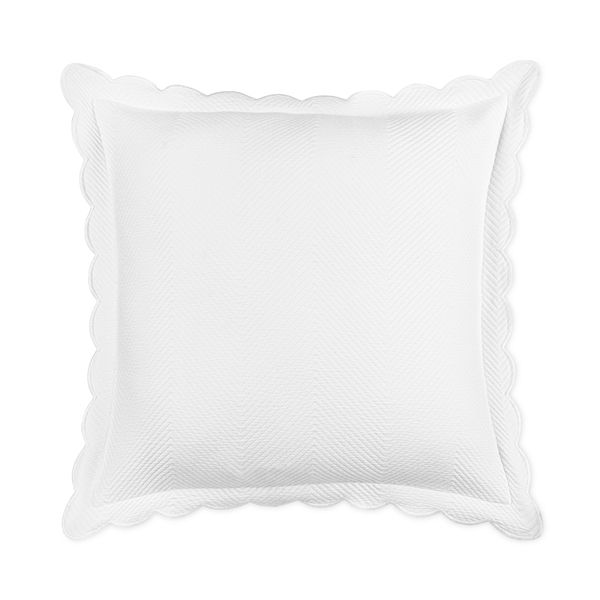 White Scallop Lattice Euro Sham