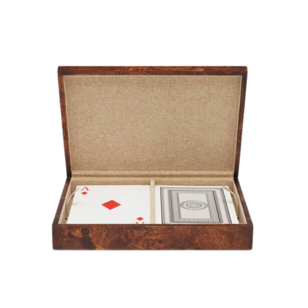 Windsor Card Box, Dark Honey