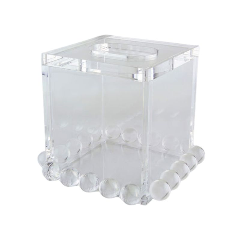 Lucite Clear Tissue - Clear Lid (Bubble)
