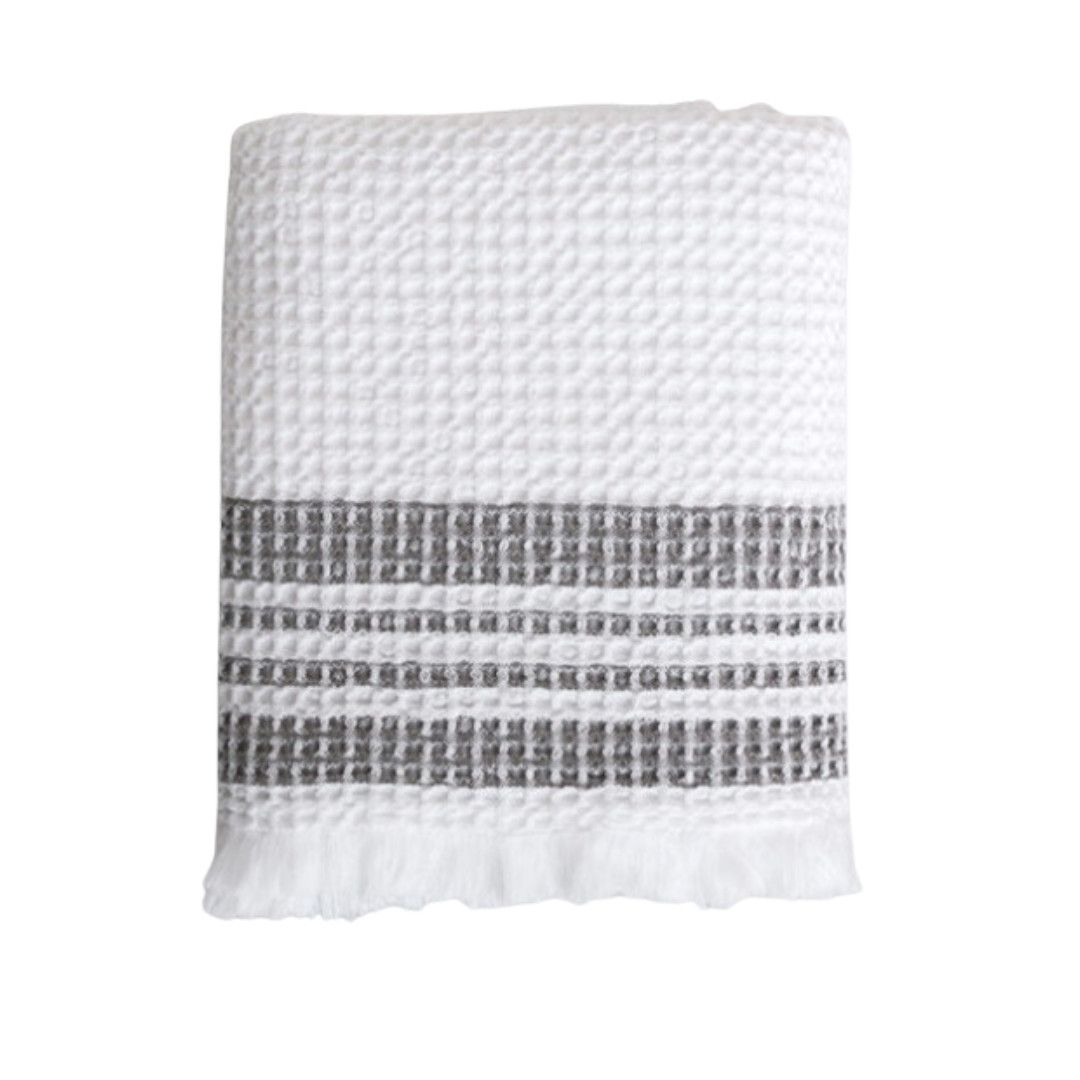 Belgian Waffle Bath Towel- Ash