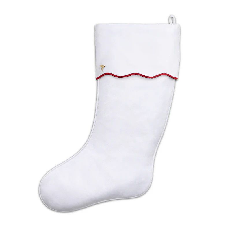 Scallop Stocking-, Color: Red