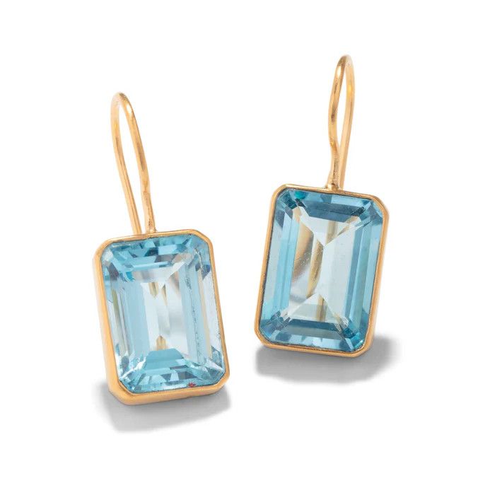 Earrings- Brazilian Blue Topaz