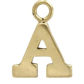 14K GF Initial Necklace-, Initial: A