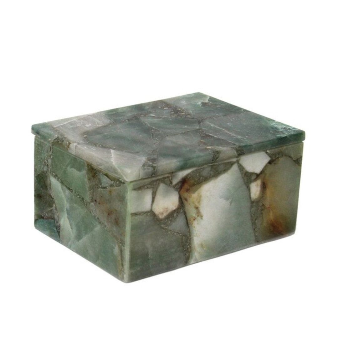Rect Green Agate Box- LG