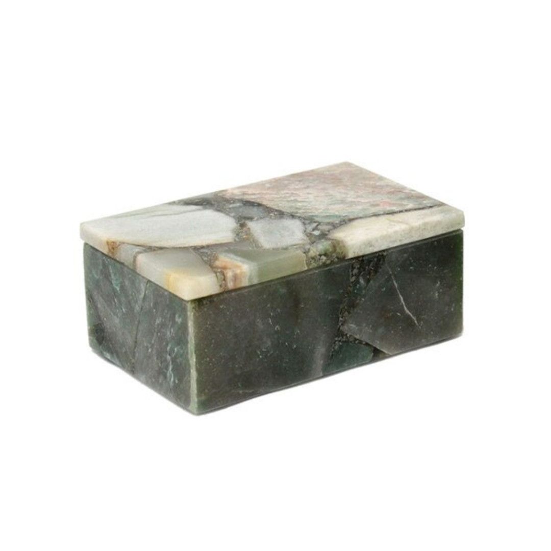 Rect Green Agate Box- SM