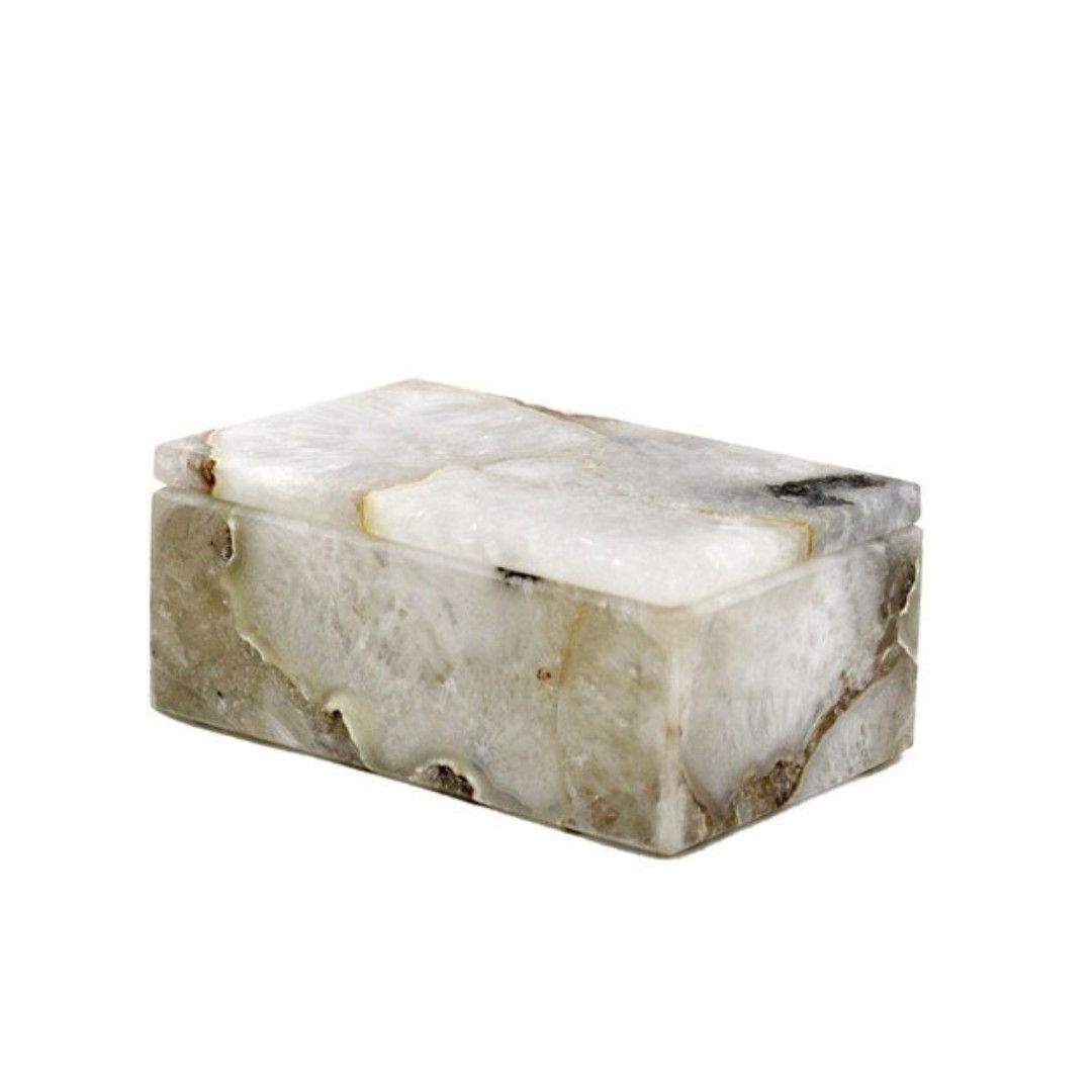 White Agate Box- Sm
