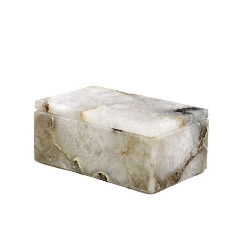 White Agate Box- Sm