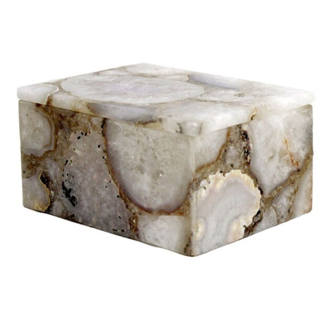 White Agate Box- Lg