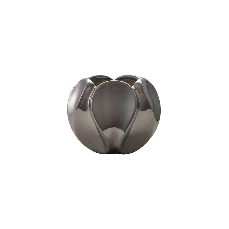 Sculped Planter, Chrome