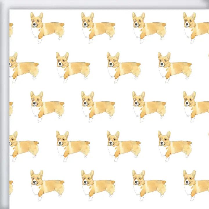 Wrapping Paper-, Pattern: Corgi