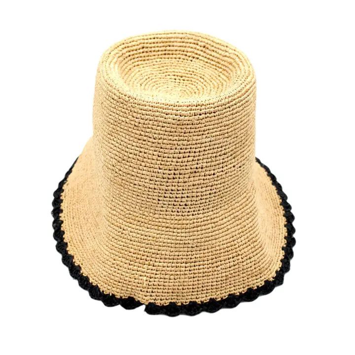Hat- 3&quot; Kate Bucket Lace Edge-, Color: Black