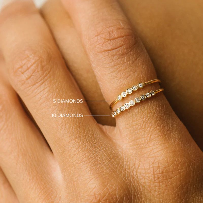 Ring- 14k 10 Tiny Bezel w. 2CTW