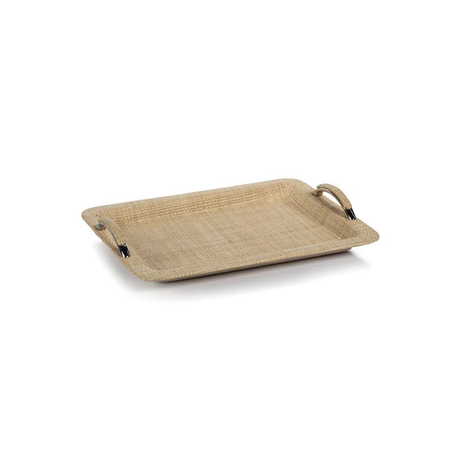 Airelles Raffia Tray 14x11