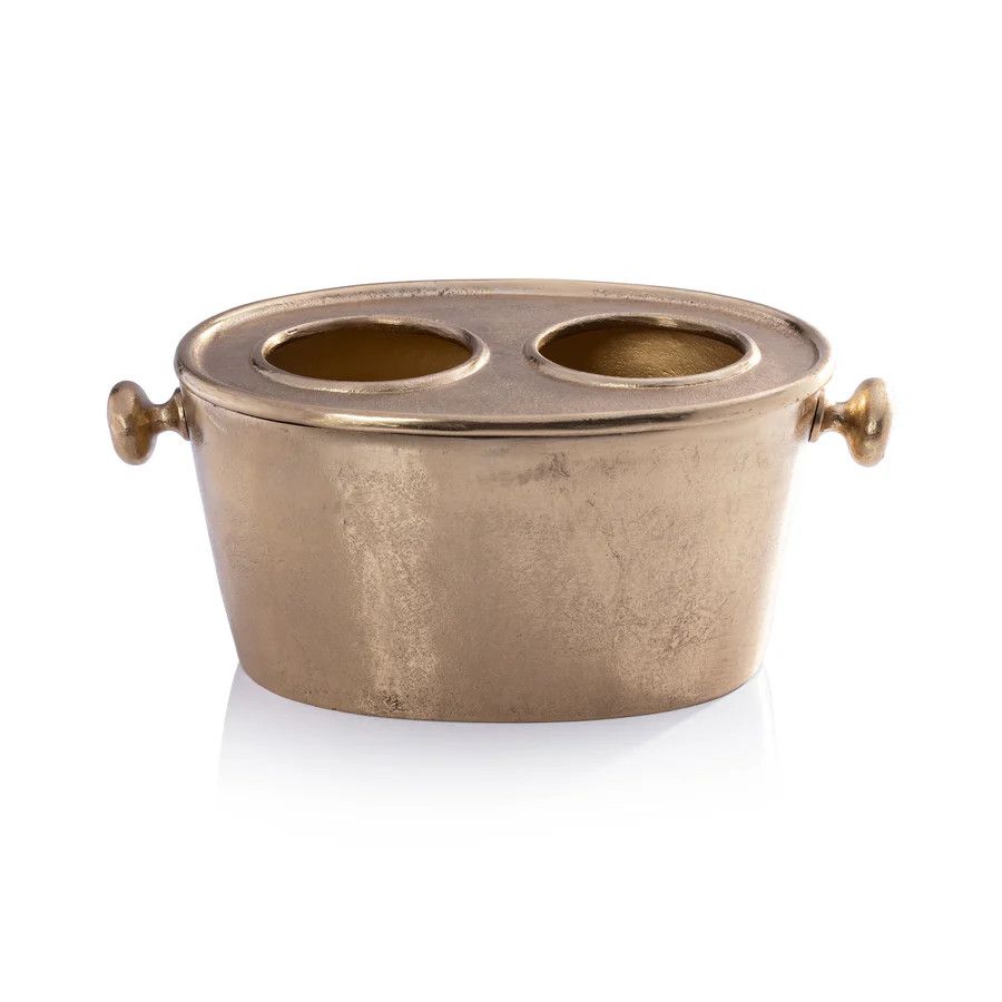 2 Bottle Wine Holder- Gold