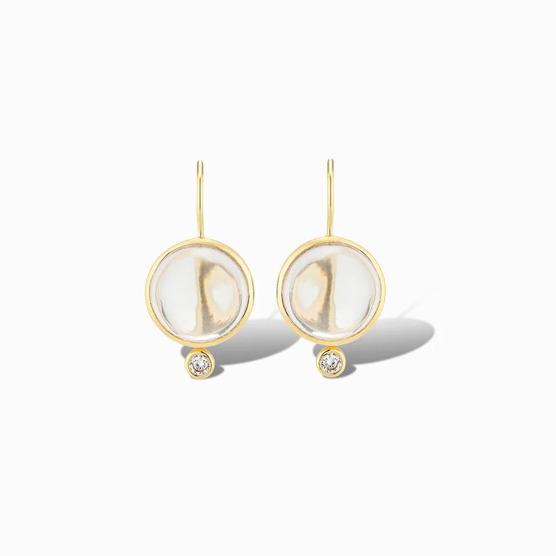 ER- Tiny Mini Drop- clear Quartz