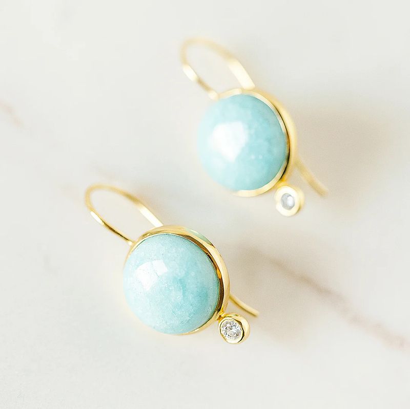 ER- Tiny Mini Drop- Blue Quartz