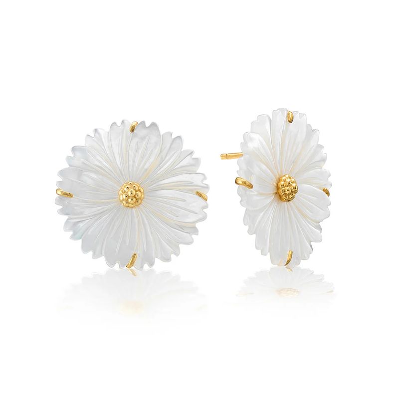 Mermaid Garden Blossom Stud MOP